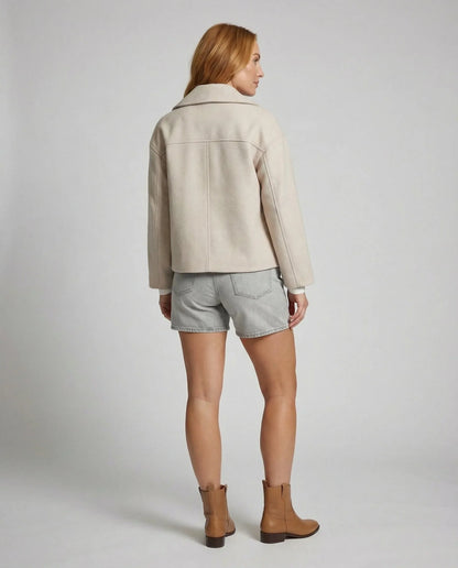 Blazer corto da donna doppiopetto sartoriale – foto 8