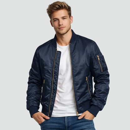 Bomber imbottito da uomo con zip e tasche laterali – foto 8