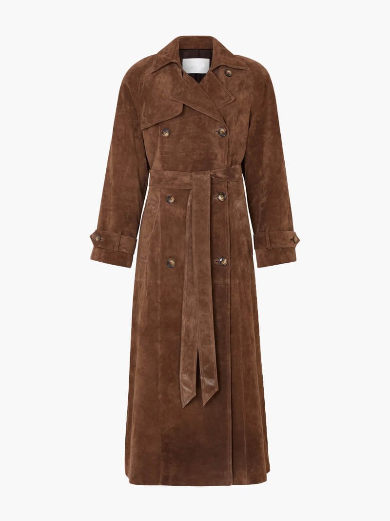 Emilia - Trench in pelle scamosciata